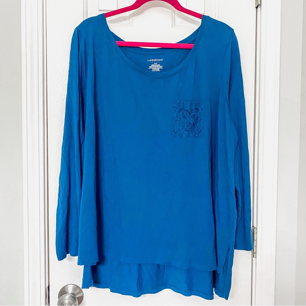 Lane Bryant Blue Long Sleeve Top